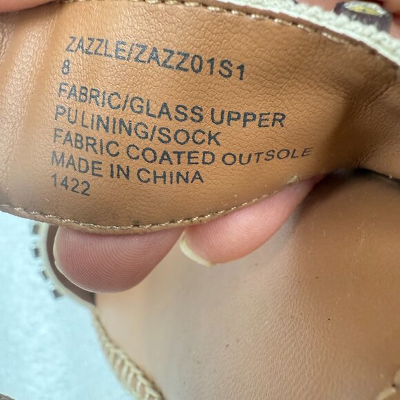 Steve Madden Zendaya Rhinestone Embellished Espadrilles Sandals Size 8 NEW - Picture 8 of 9